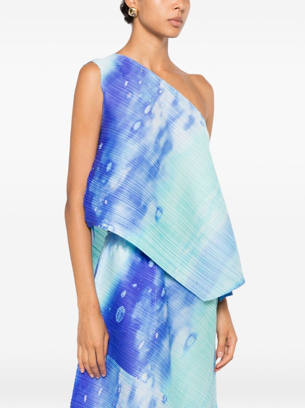 Issey Miyake Pleats Please  Pleated Top In Multi