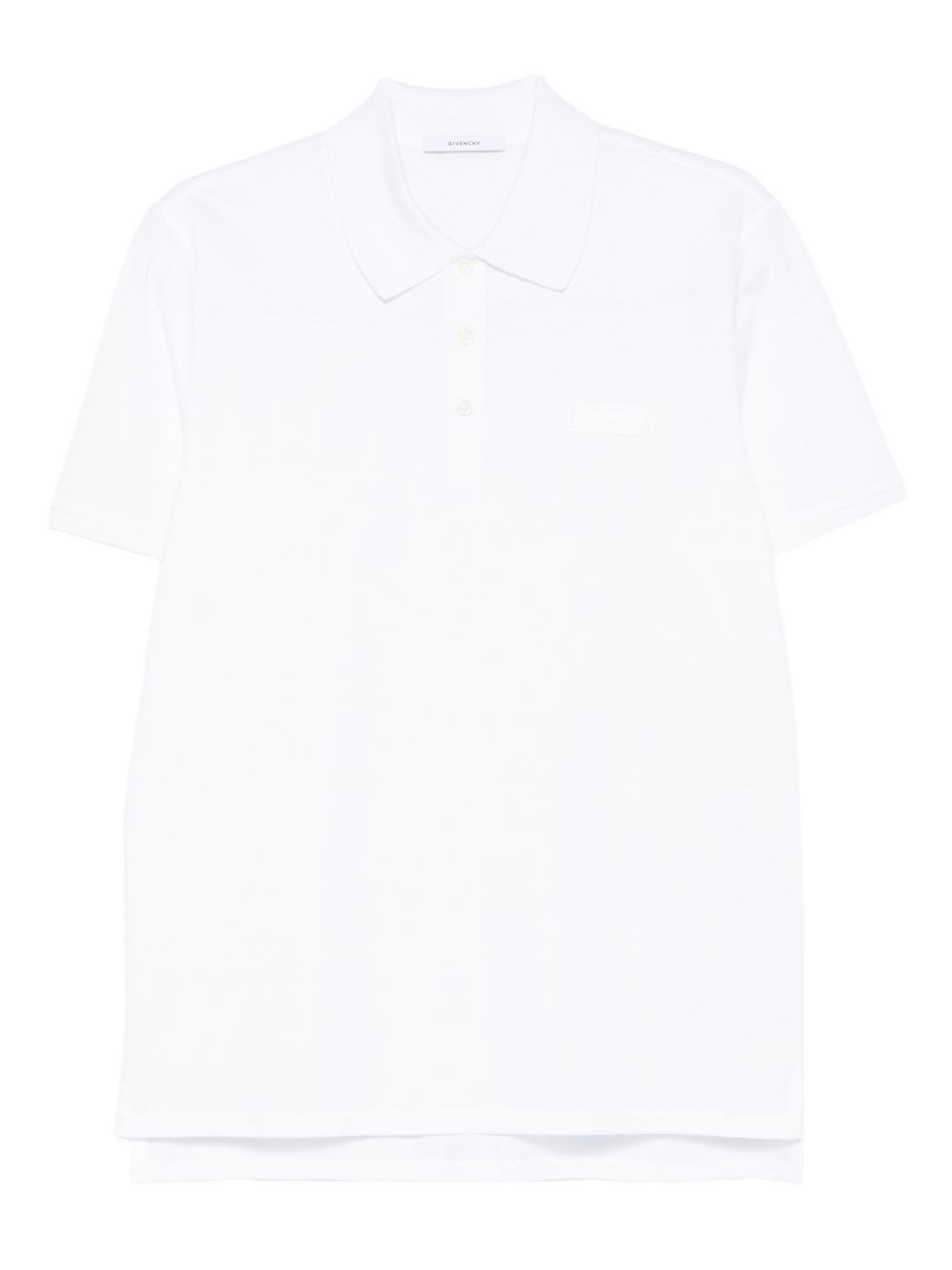 Givenchy Cotton Polo Shirt Featuring Short Sleeves And Collar In White