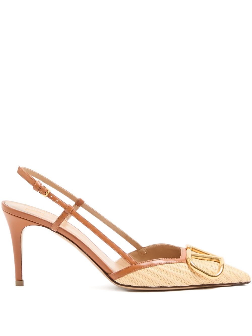 Valentino Garavani Vlogo Signature Leather Slingback Pumps