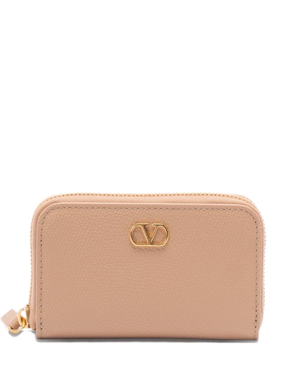 Valentino Garavani Vlogo Signature Mini Leather Wallet In Pink