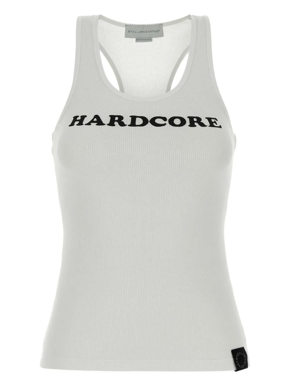 Stella Mccartney Hardcore Slogan Cotton Tank Top In White