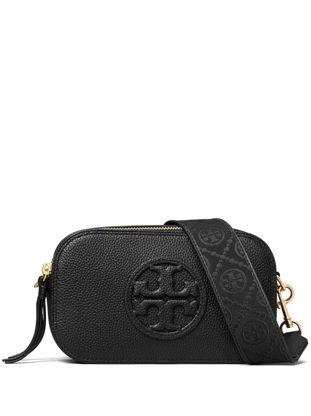 Tory Burch Miller Mini Leather Crossbody Bag In Black