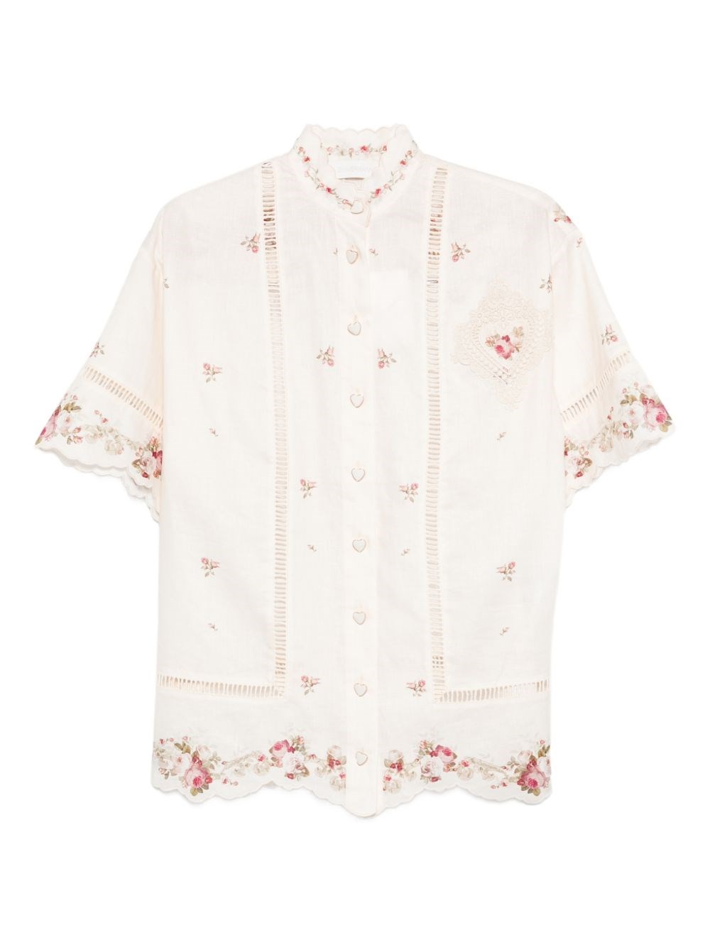 Zimmermann Patience Linen Shirt In Sand