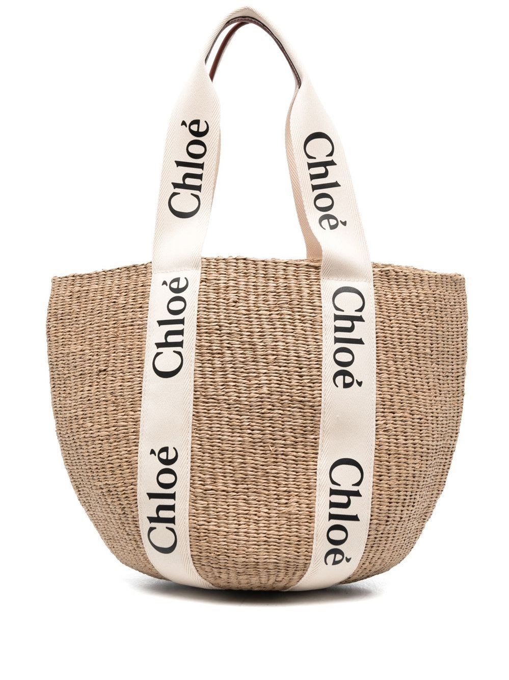 Chloé , Shopping Bags, Female, Beige, One Size, Large Woody Basket Bag - Image 3