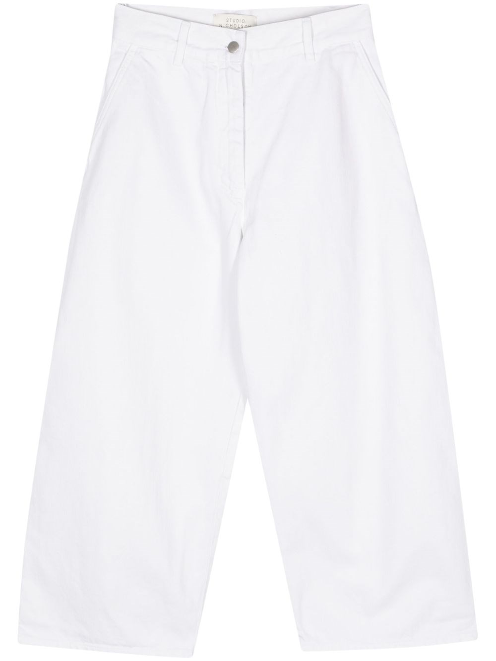 Studio Nicholson Chalco Cropped Jeans In White
