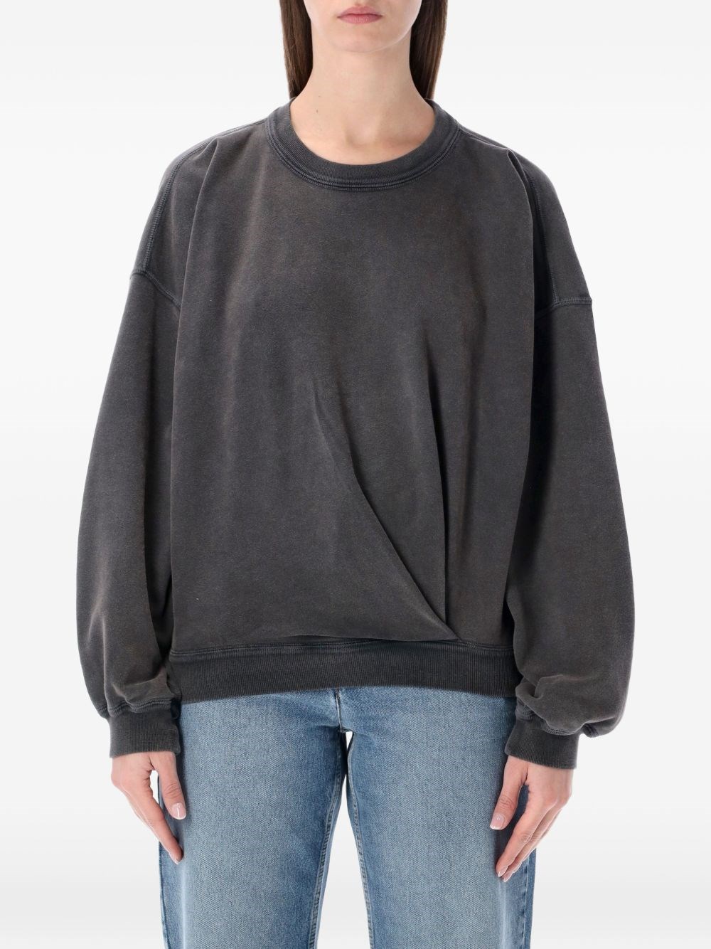 Isabel Marant Étoile Marant Etoile Cotton Crewneck Sweatshirt In Black