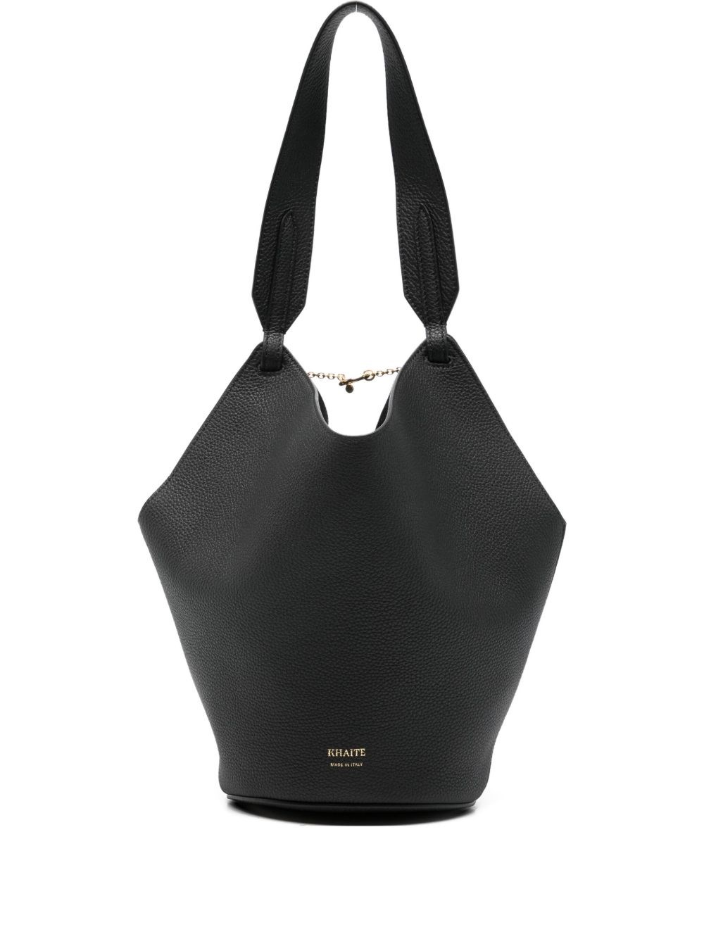 Khaite Lotus Chain Detailed Mini Tote Bag In Black