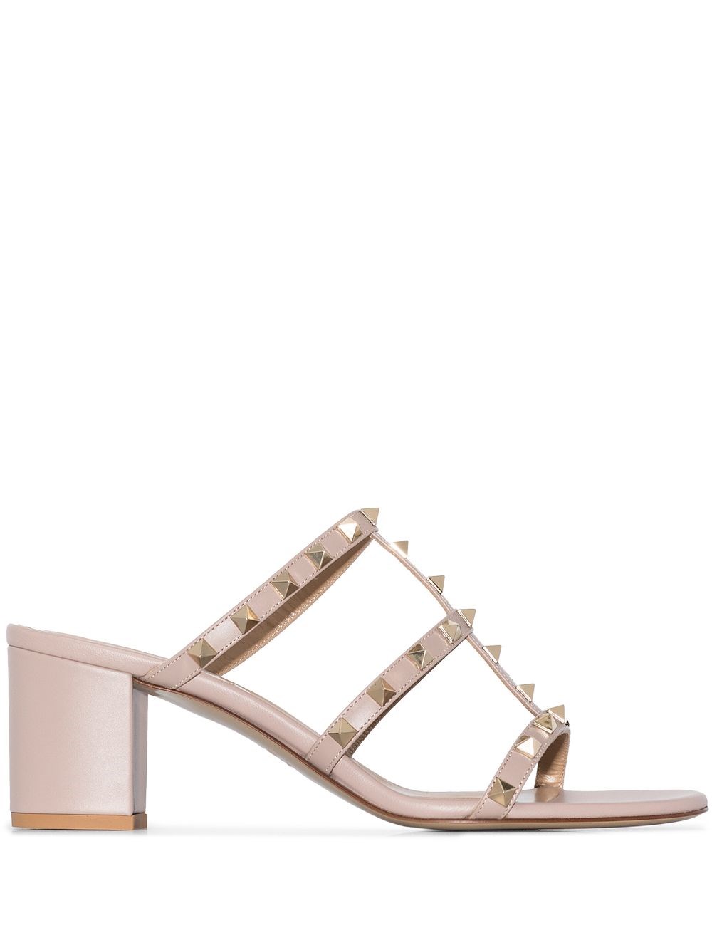 Valentino Garavani Rockstud Leather Sandals In Pink