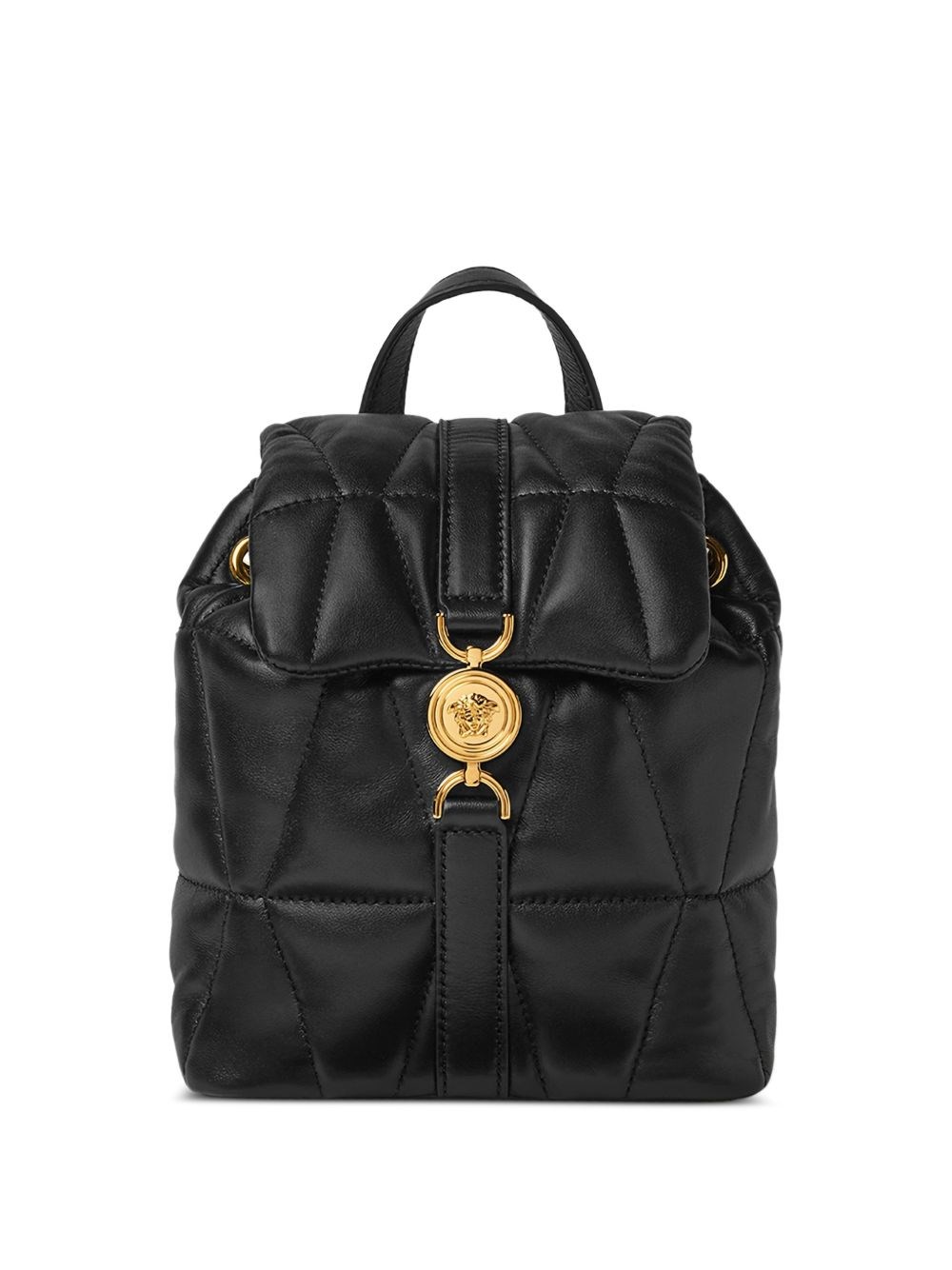 Versace Kleo Leather Backpack In Black