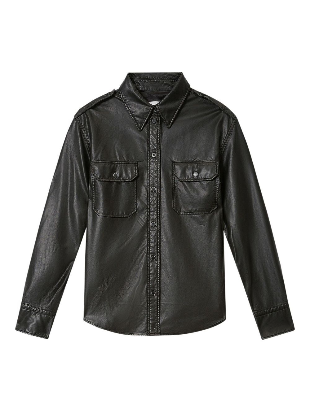 MARANT ETOILE Noee Faux Leather Shirt