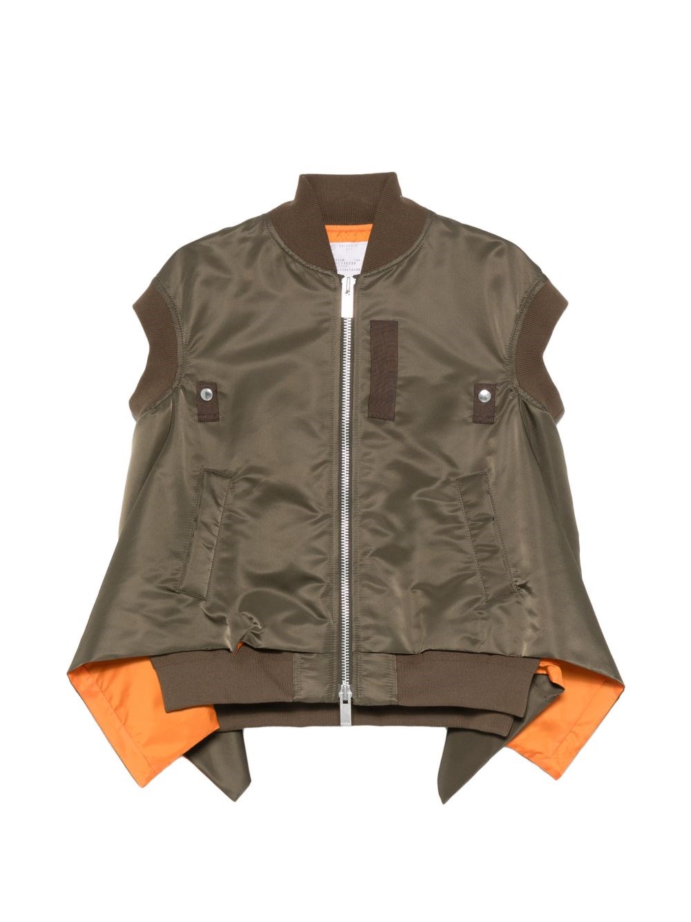Sacai Gilet In Nylon Con Zip