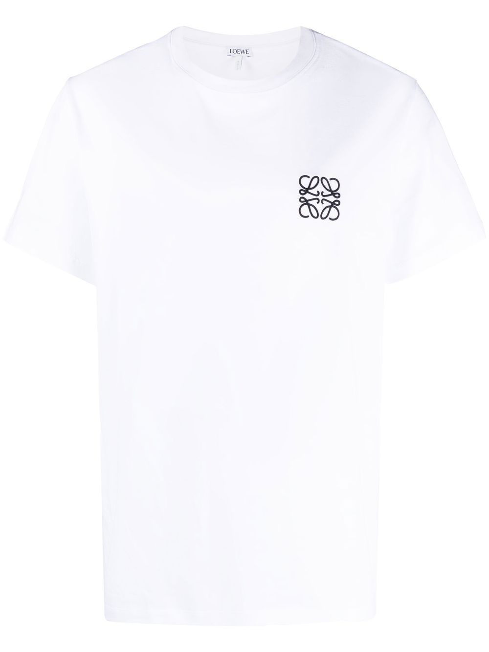 Loewe Slim-fit Logo-embroidered Cotton-jersey T-shirt In White