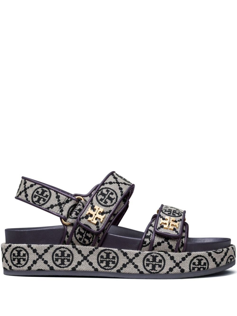 Tory Burch Kira Sport Leather Sandals In Blue