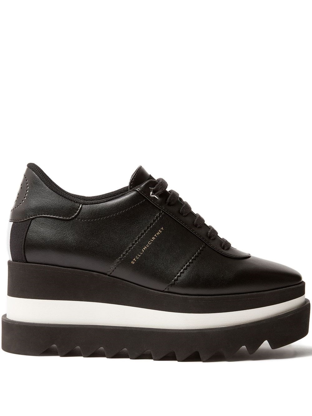 Stella Mccartney Modern Platform Sneakers Contrast Sole In Black
