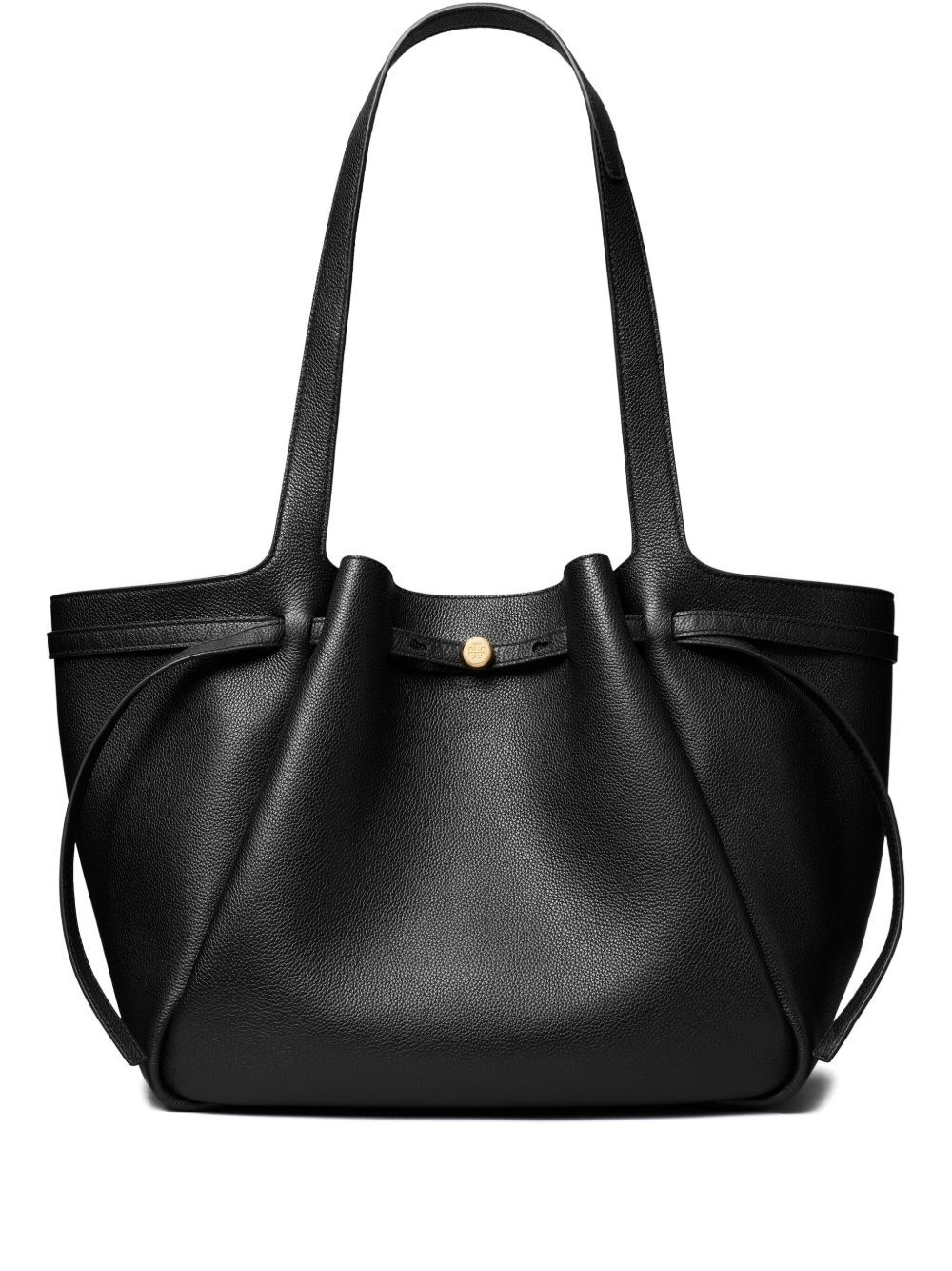 Tory Burch Romy Leather Tote Bag In Black