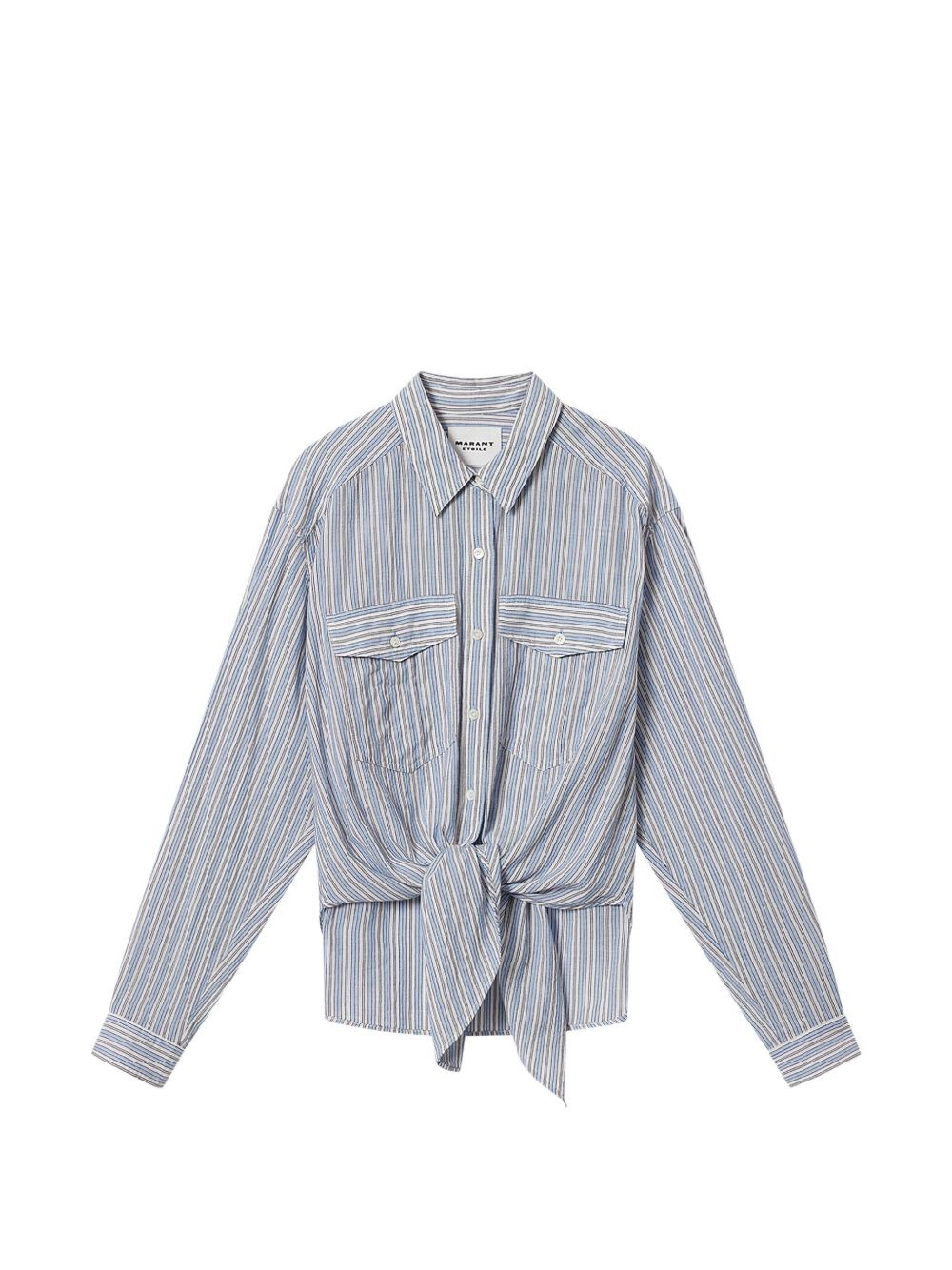 MARANT ETOILE Nath Striped Cotton Shirt