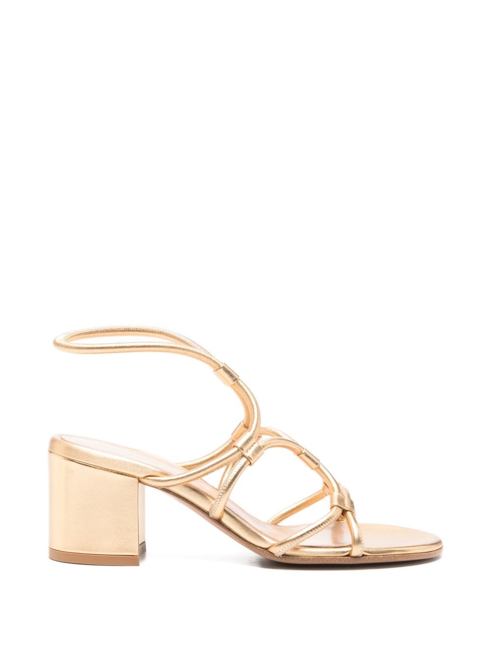 Gianvito Rossi Leather Heel Sandals In Brown