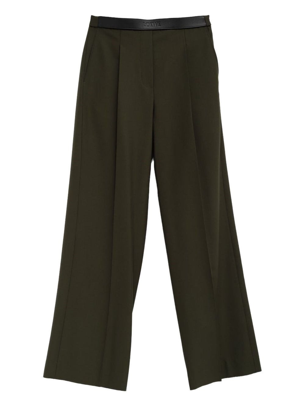 Loewe Wool Trousers In Green