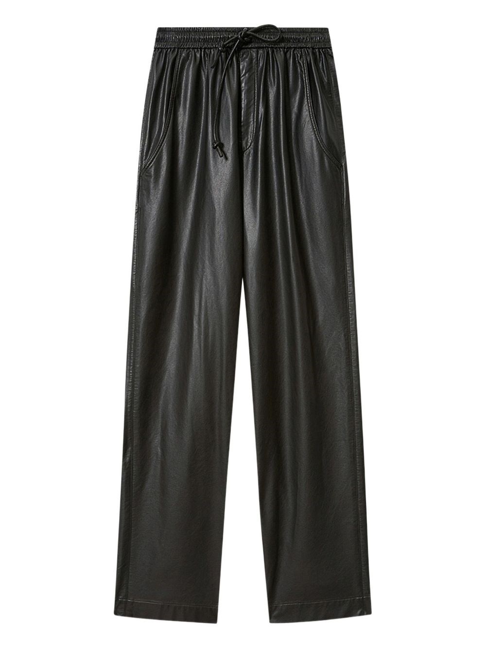 Isabel Marant Étoile Marant Etoile Nereane Faux Leather Trousers In Black