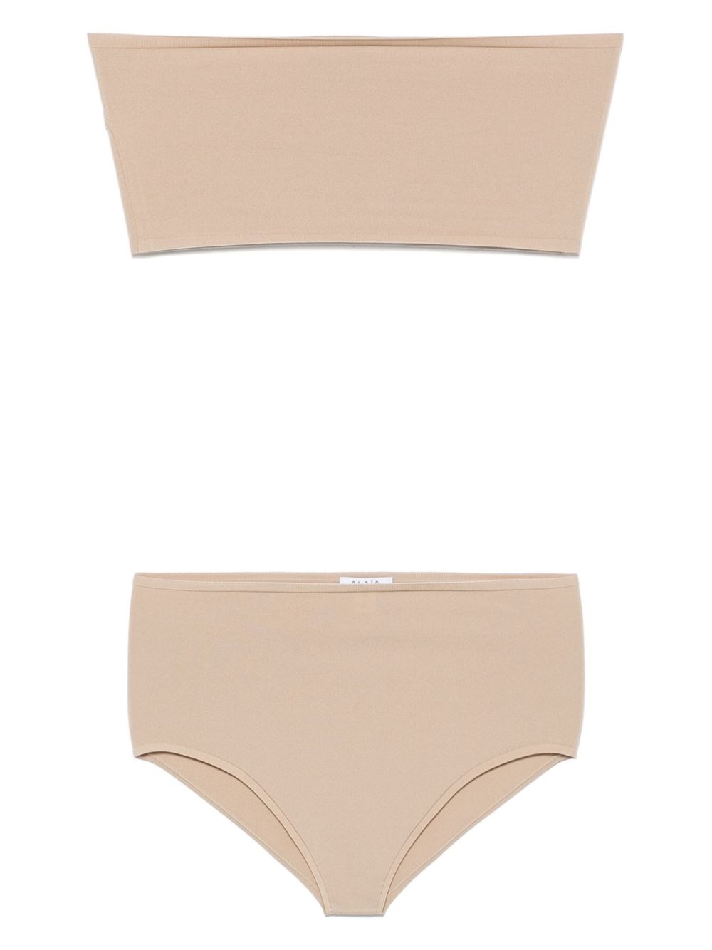 Alaïa Second Skin Lingerie Set In Neutral