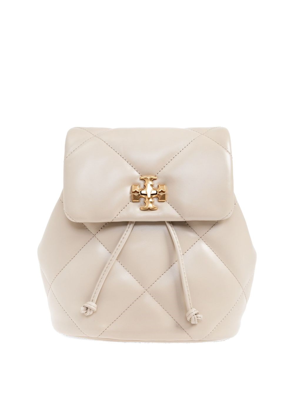 Tory Burch Kira Diamond Small Leather Backpack In White