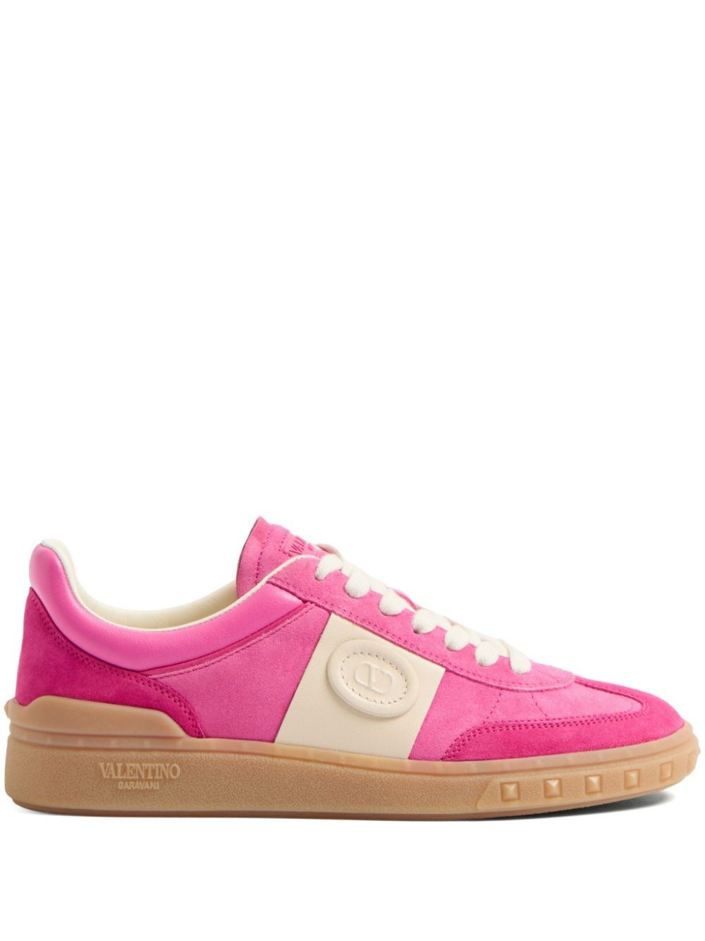 Valentino Garavani Upvillage Leather Sneakers In Pink