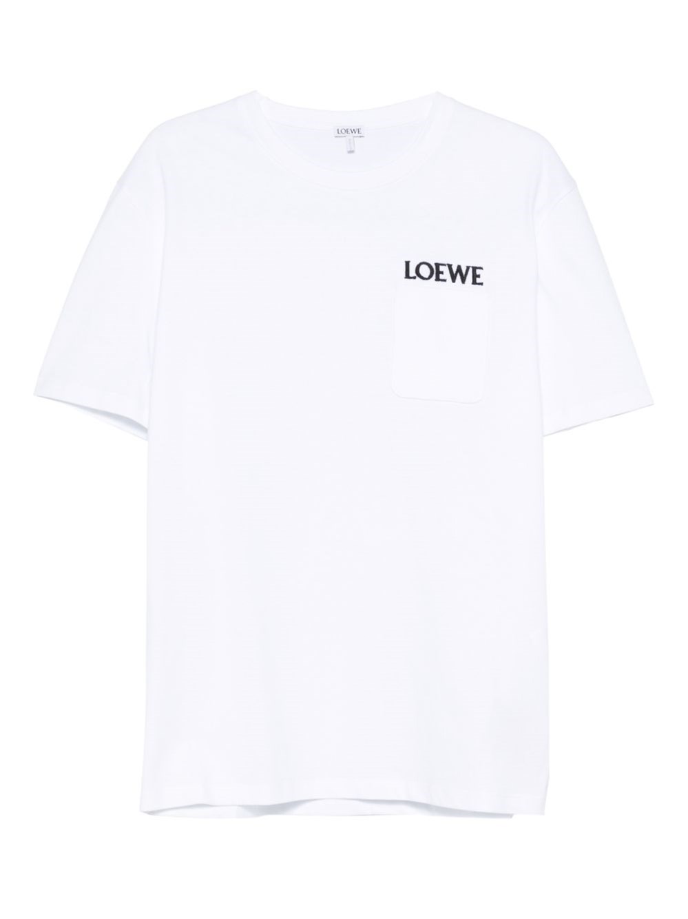 Loewe Logo-embroidered Cotton-blend Jersey T-shirt In White