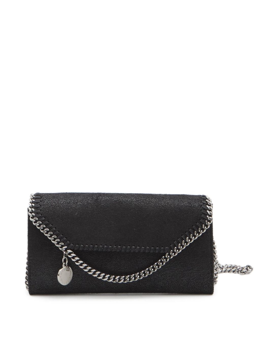 Stella Mccartney Falabella Continental Wallet In Black