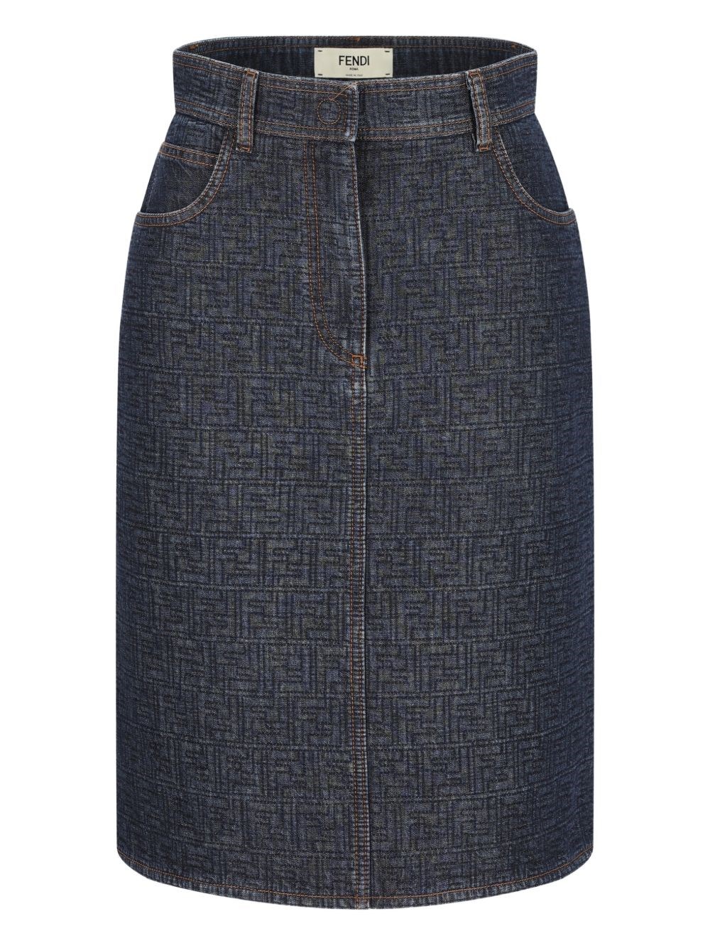 Fendi Denim Cotton Skirt