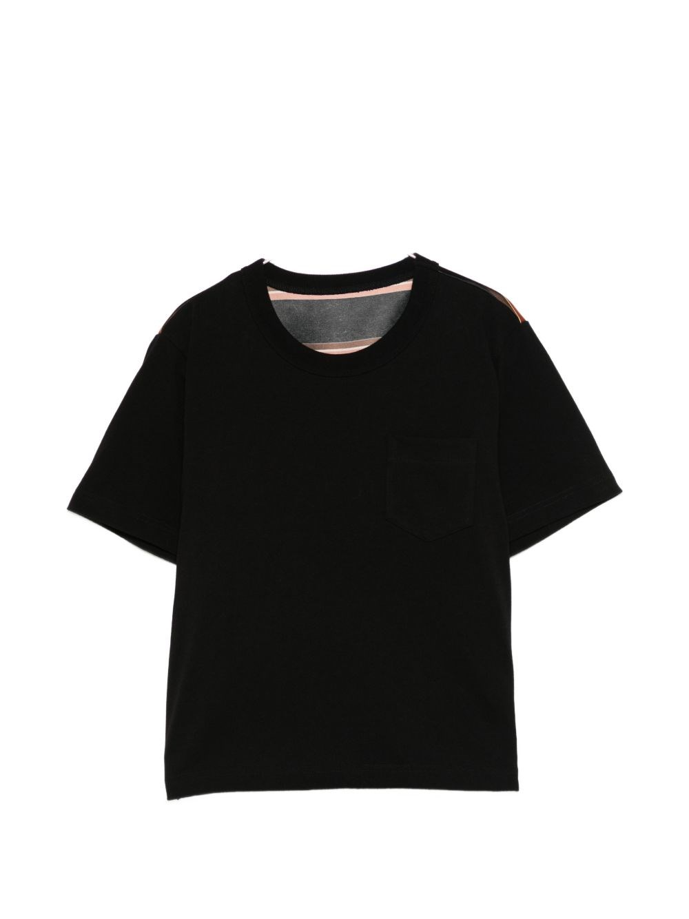 Sacai Striped Cotton T-Shirt