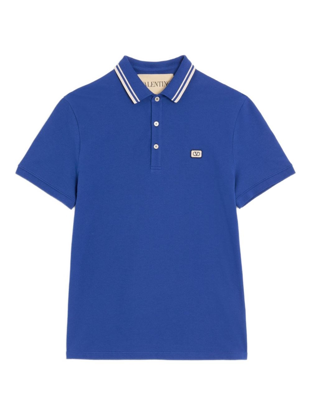 Valentino Vlogo Signature Piquet Cotton Polo Shirt
