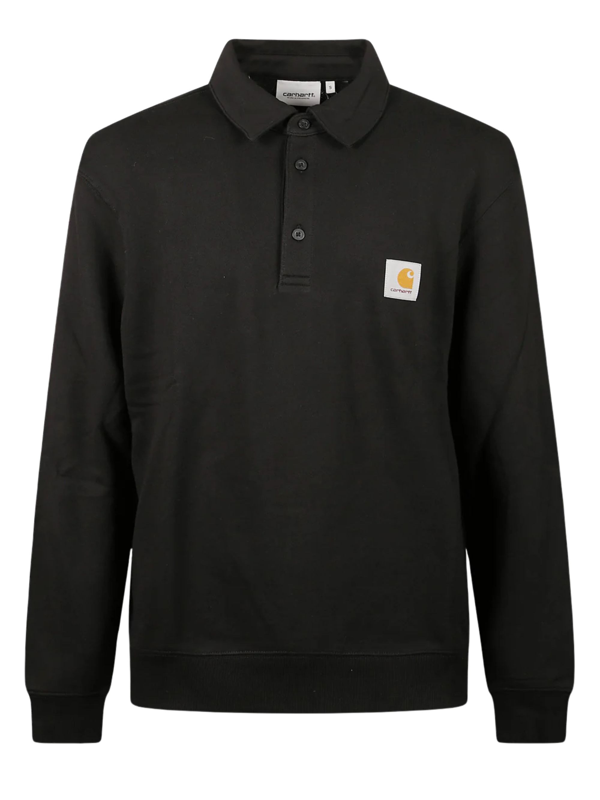 Carhartt Polo Sweatshirt In Black