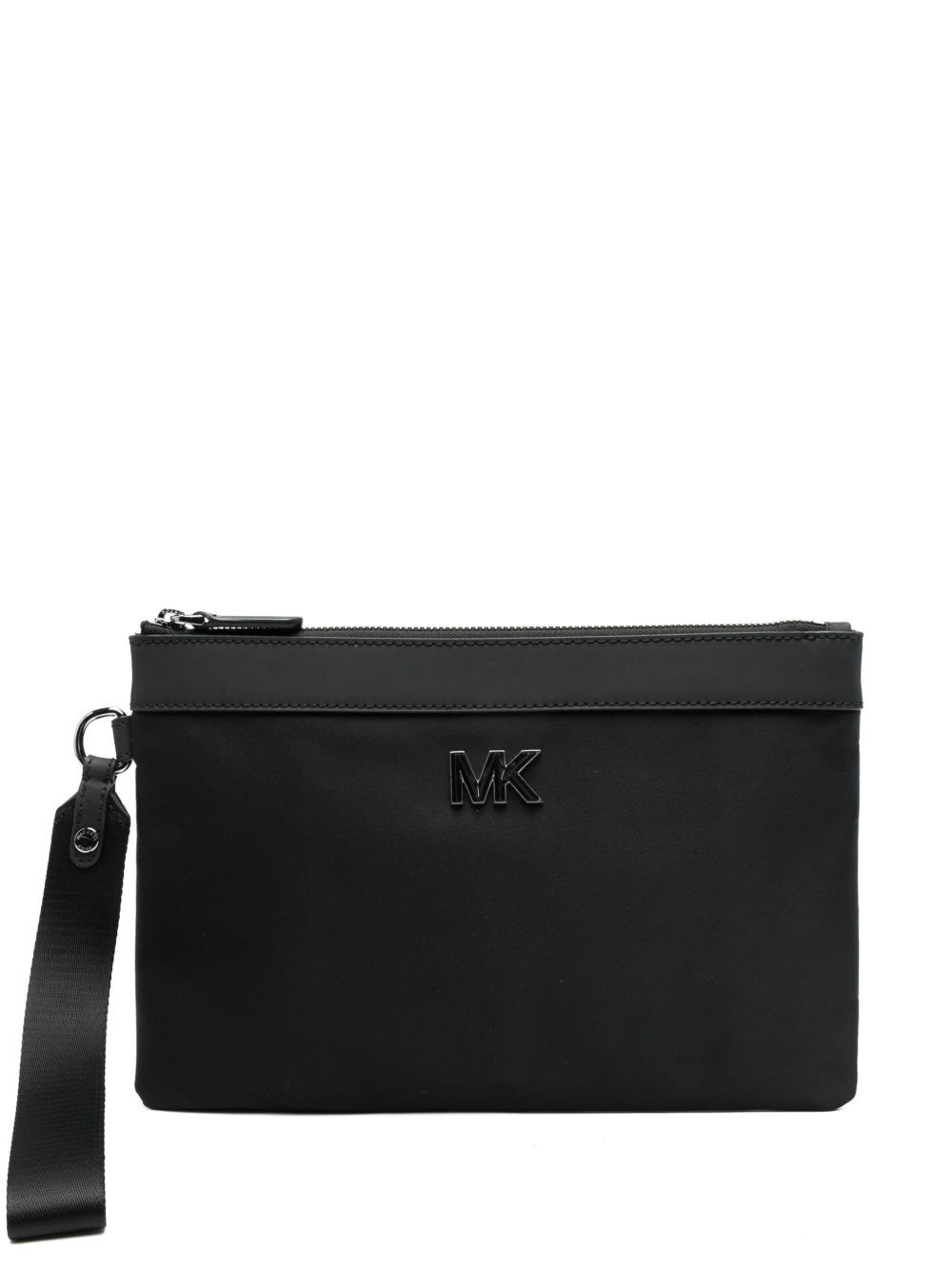 Michael Kors Loop Handle Wrist Strap Clutch Bag In Black