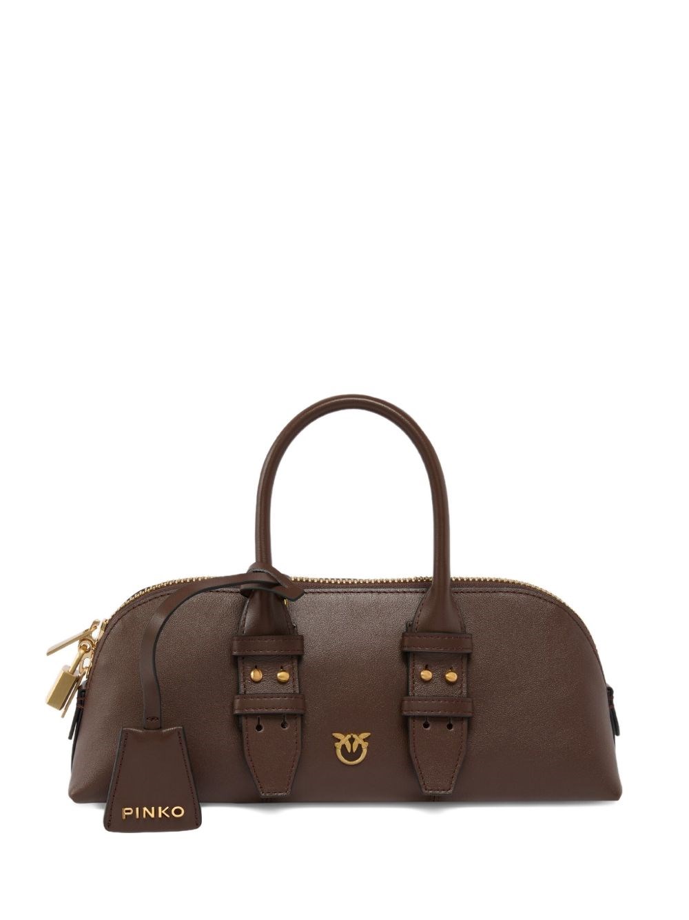 Pinko Bowling Bag Baguette Vitello Morbido In Brown