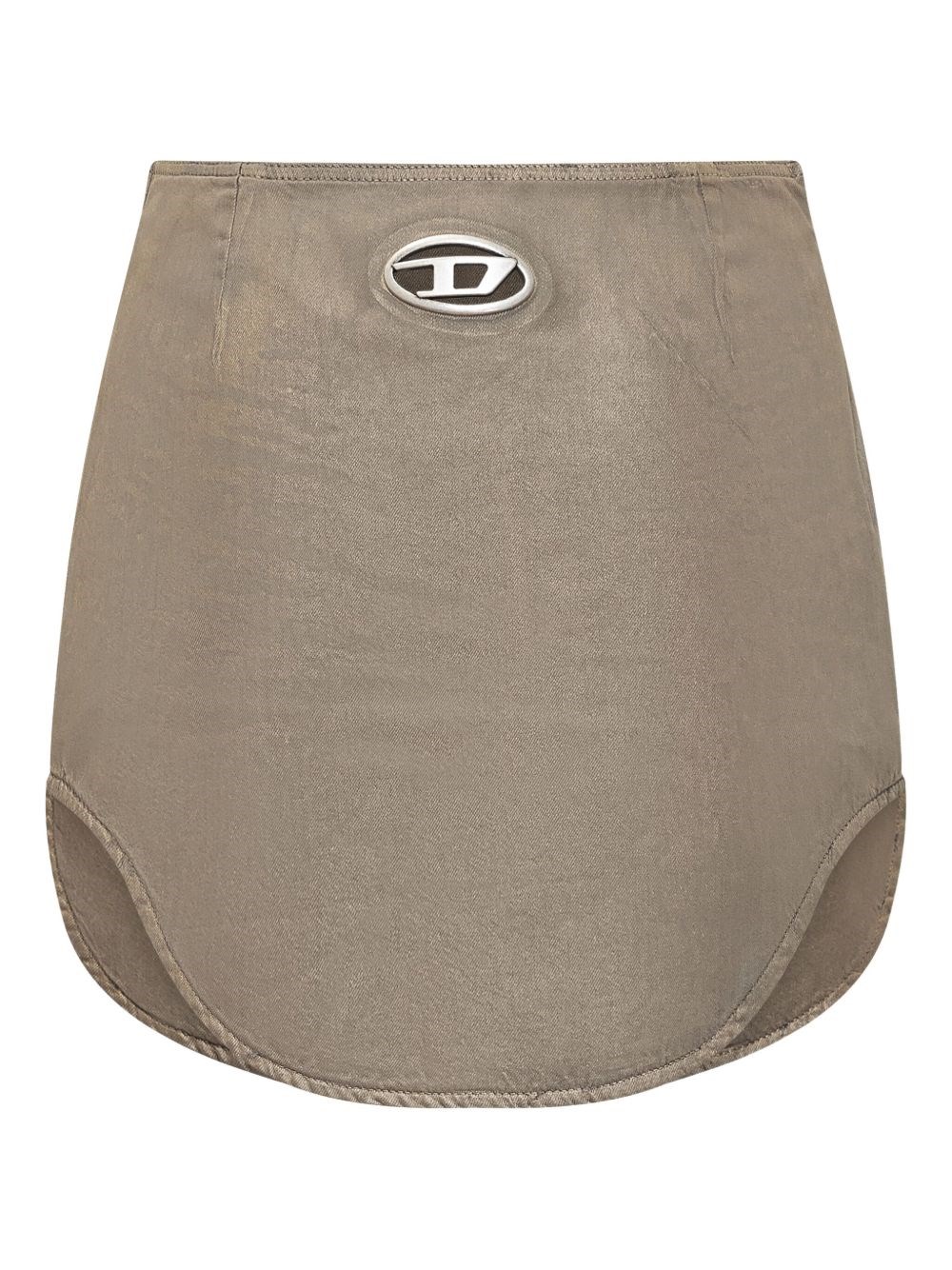 Diesel Denim Mini Skirt In Brown