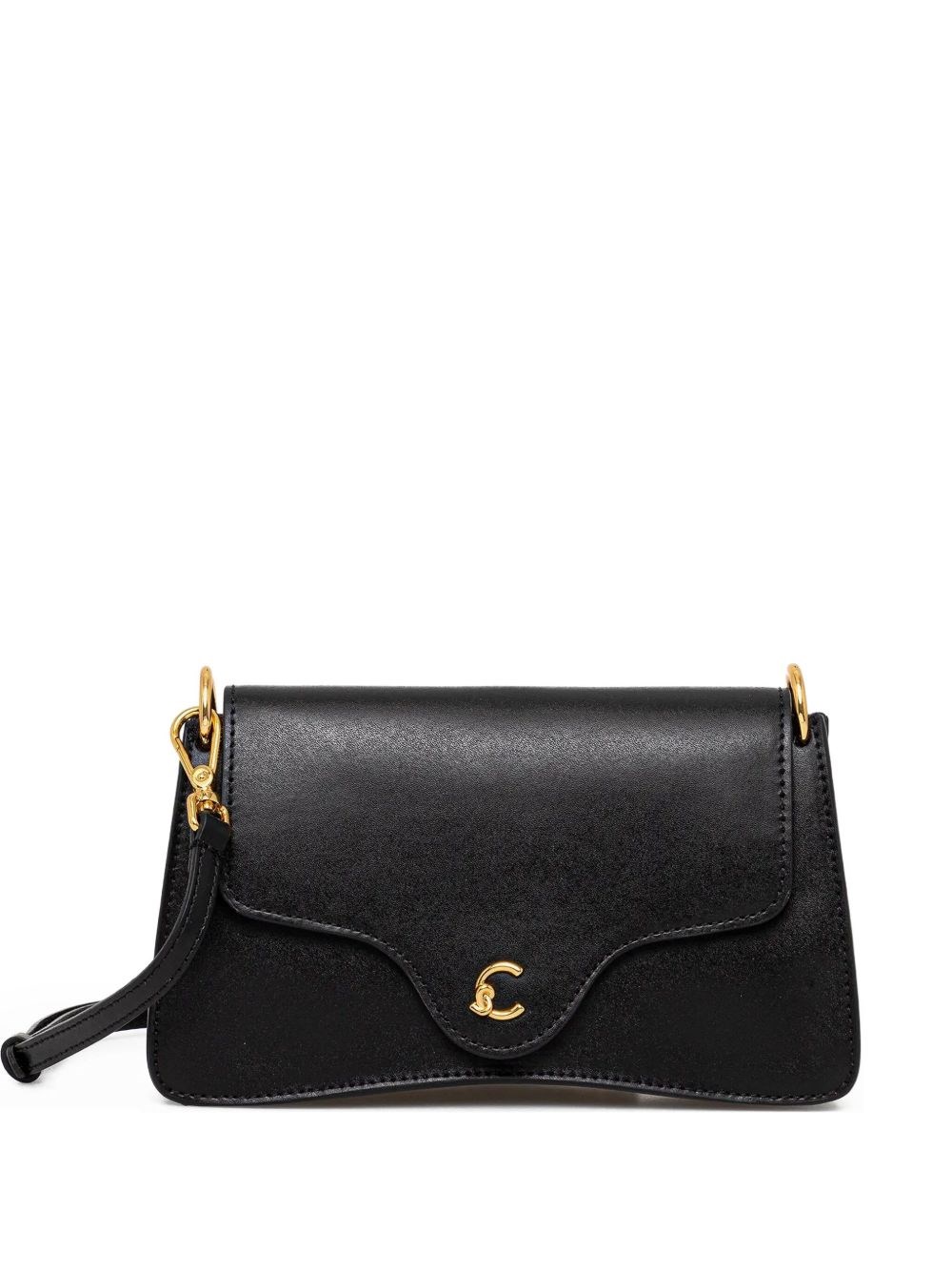 Coccinelle Versatile Shoulder Bag Adjustable Strap In Black