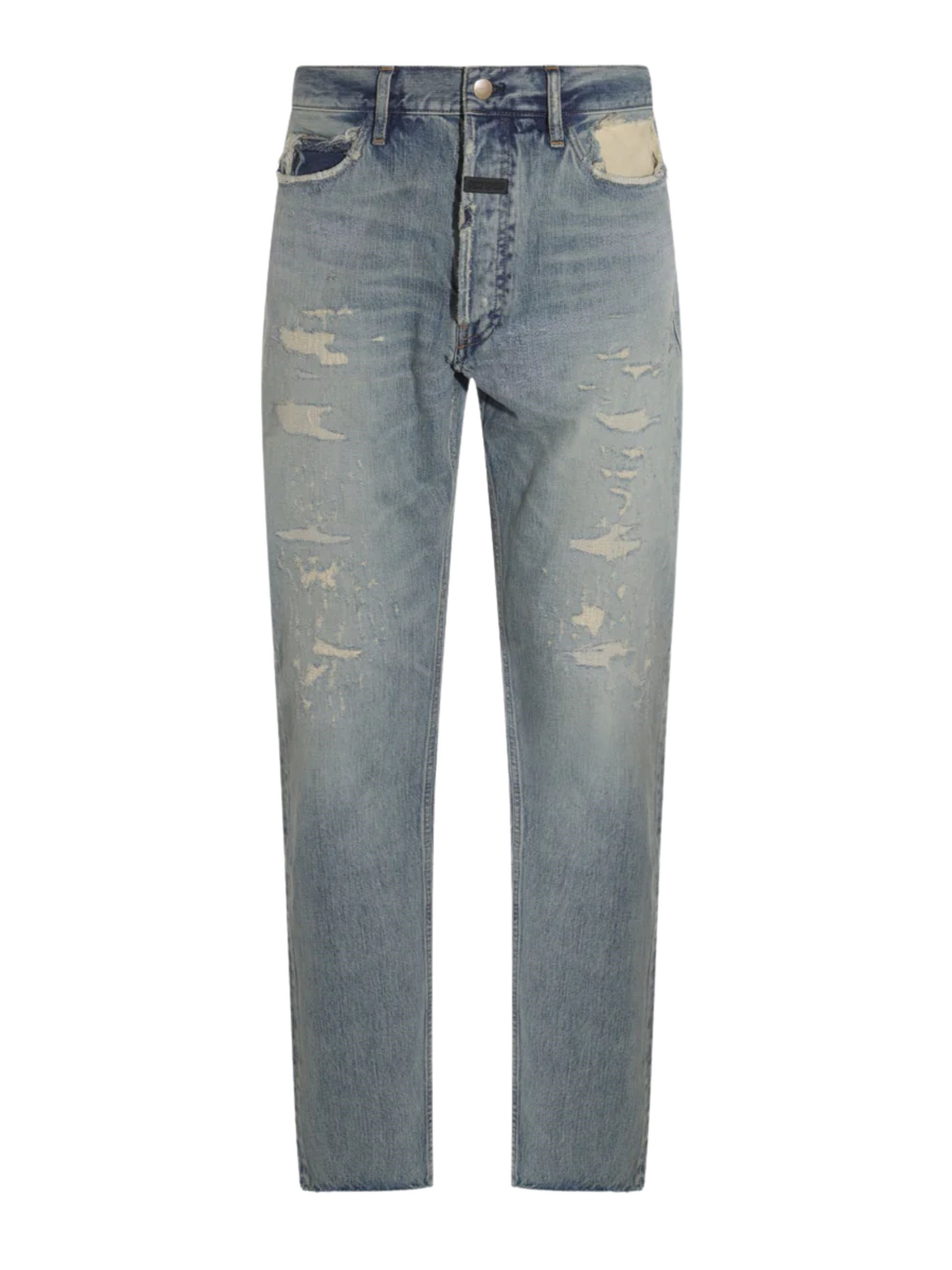 Fear Of God Straight Leg Jeans In Blue