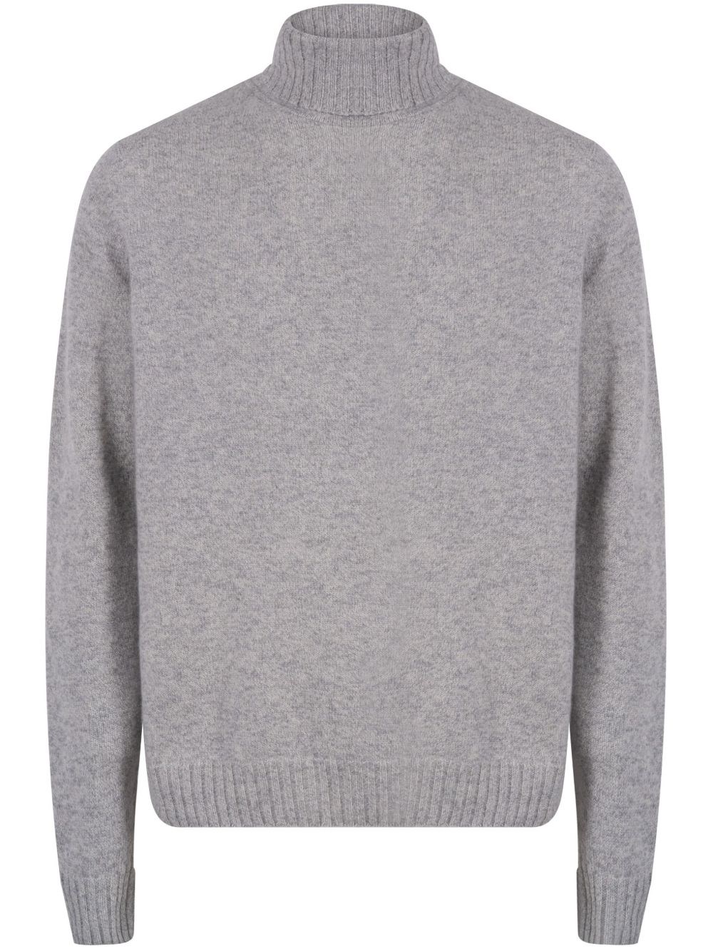 John Smedley Cashmere Merino Blend Roll Neck Sweater In Gray