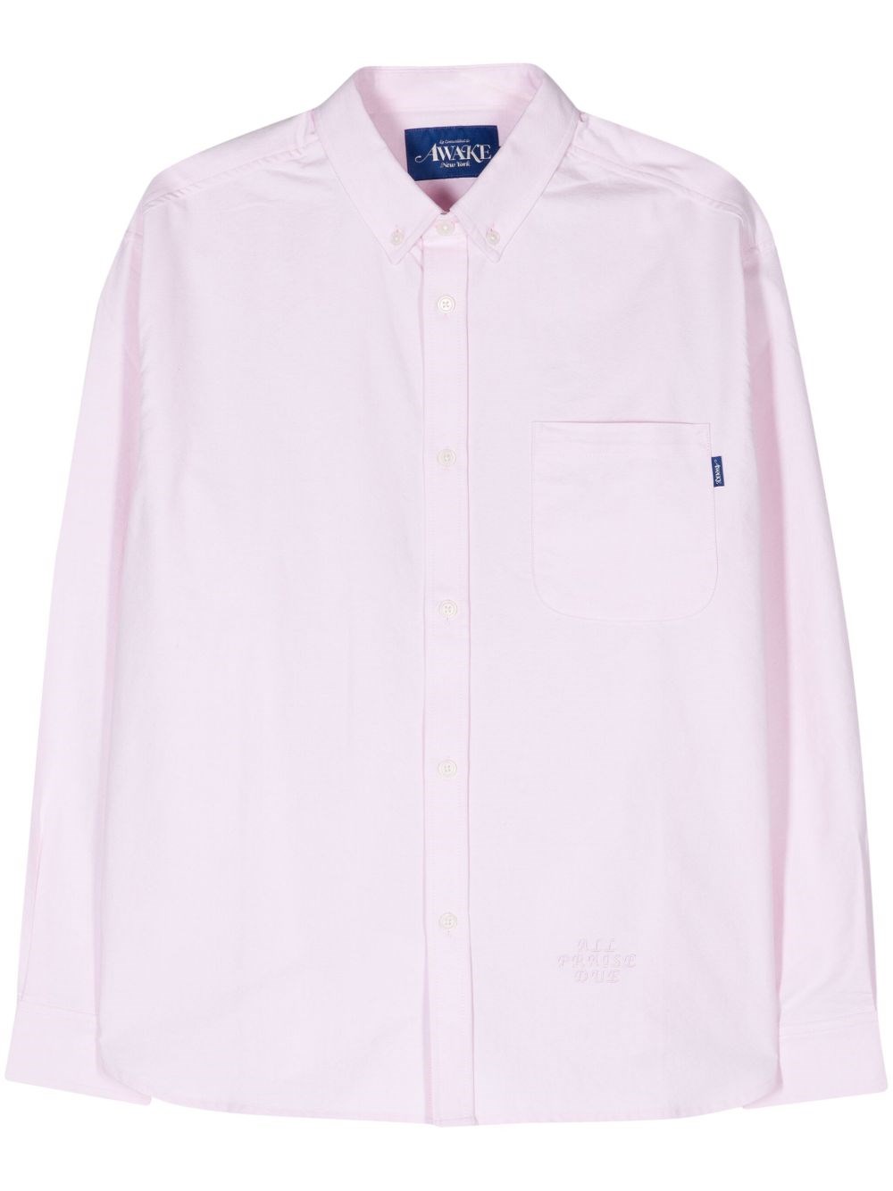 Awake Ny Overshirt Flannel Zip In Pink
