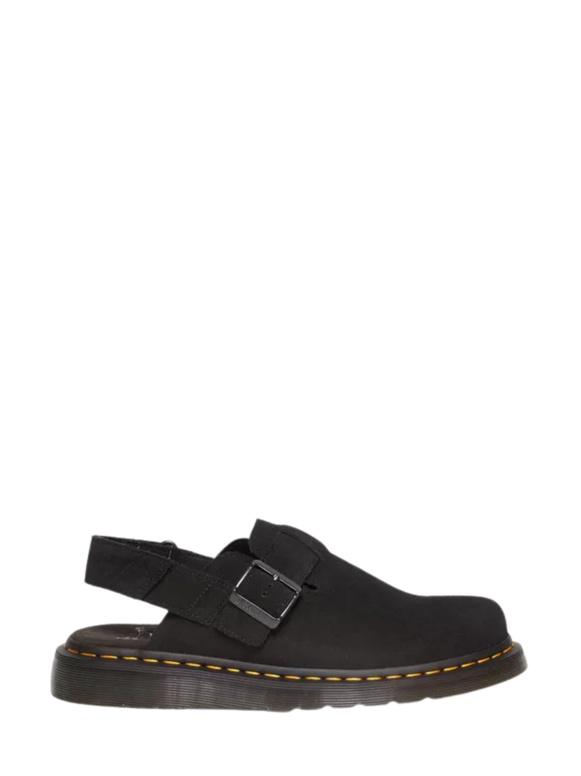 Dr. Martens Black Suede Leather Sandal In Animal Print