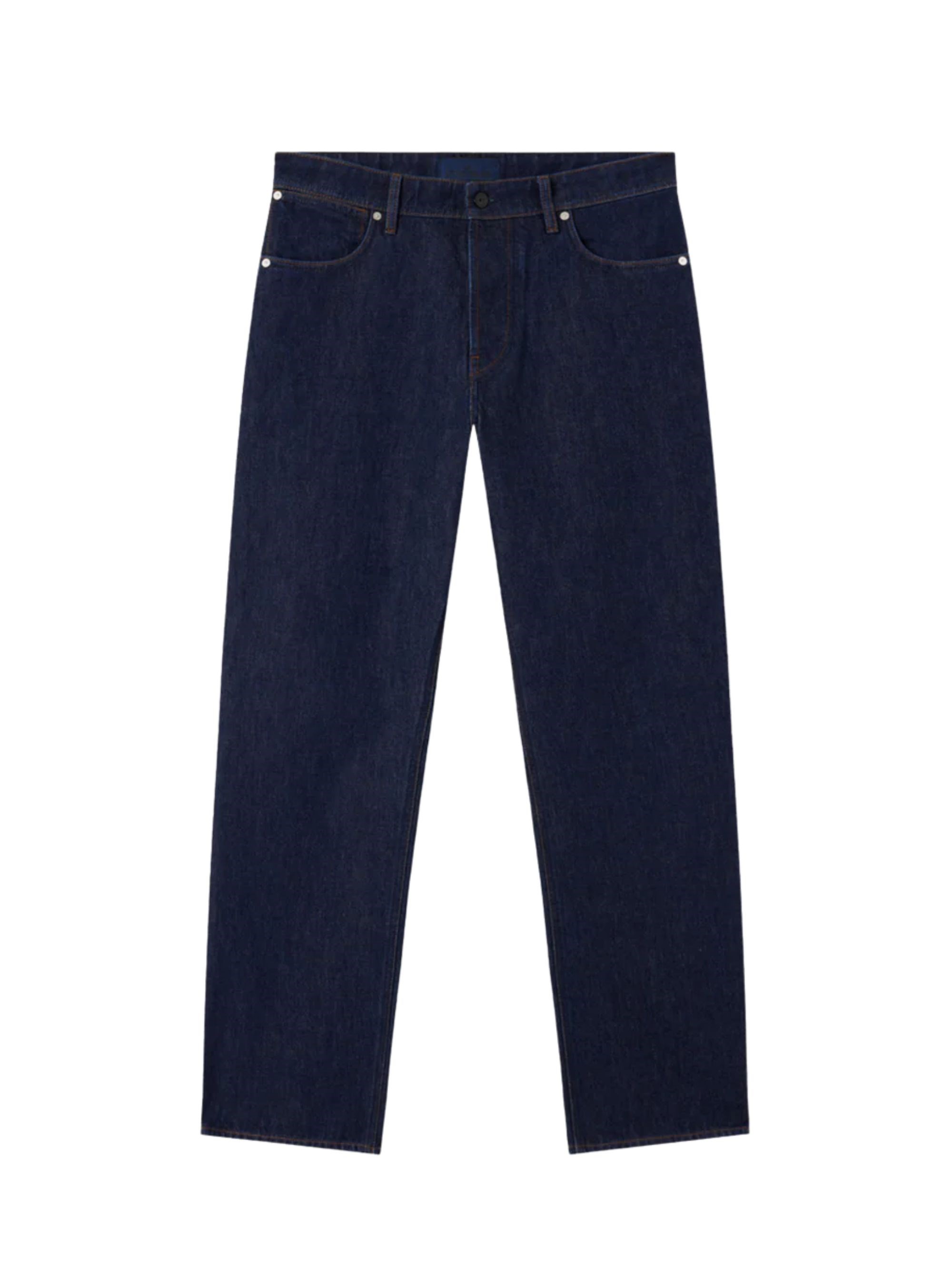 Stone Island Regular-straight-fit Five-pocket Jeans With Rinsed Finish In Blue