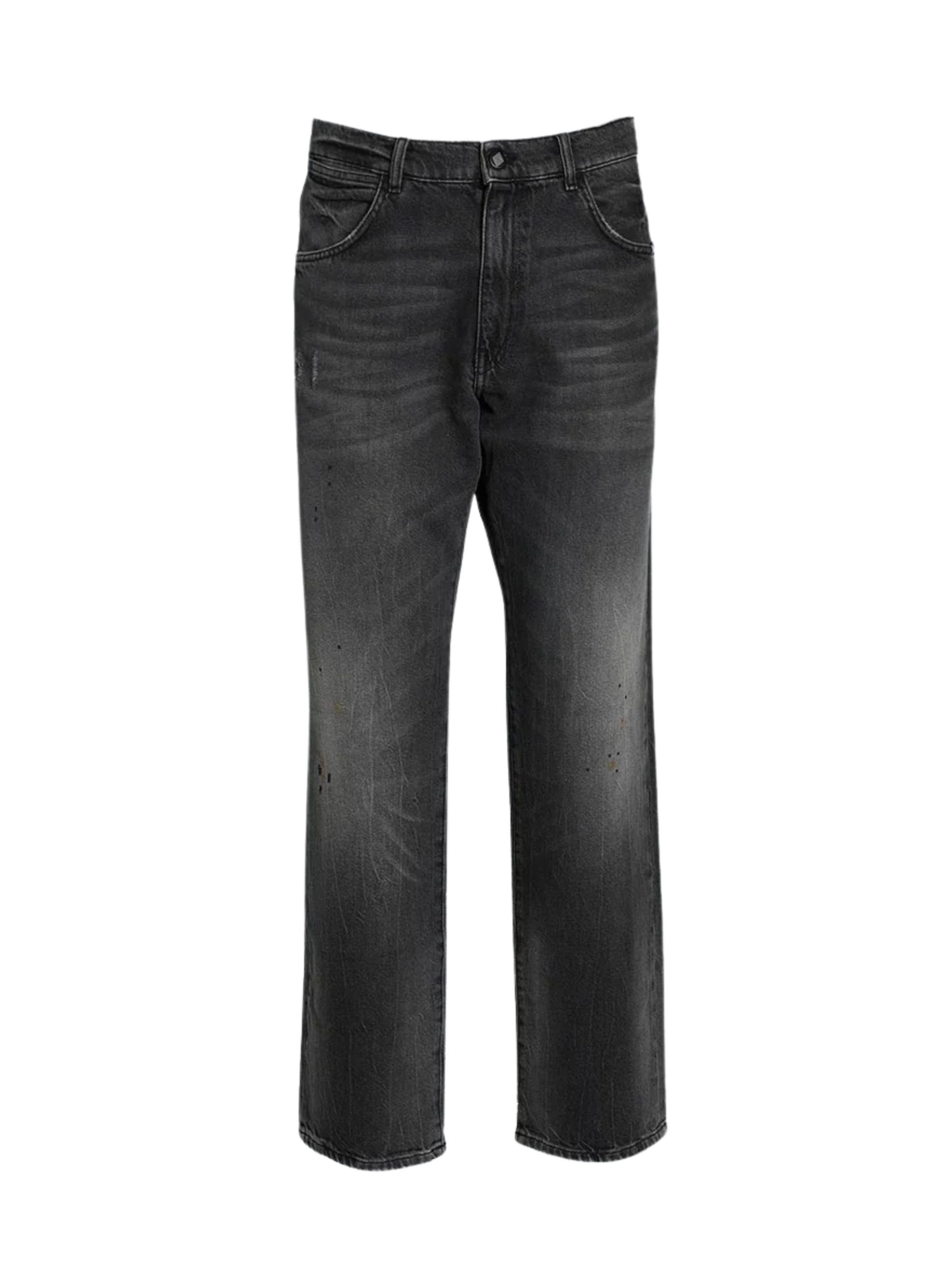 AMISH Amish Distressed Straight-Leg Jeans