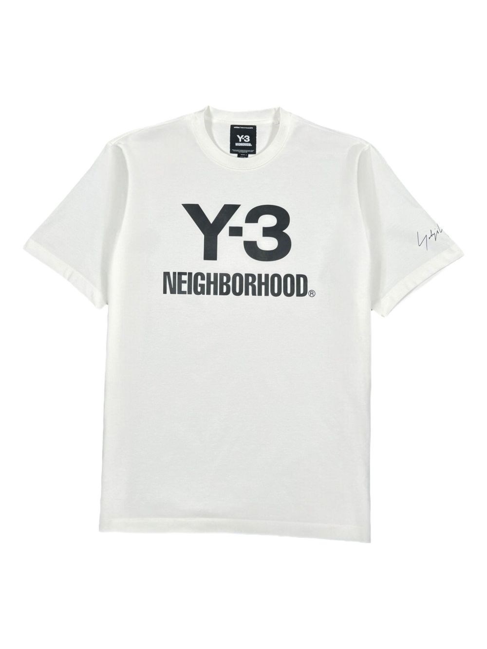 Y-3 X Nbhd Logo Cotton T-shirt In White