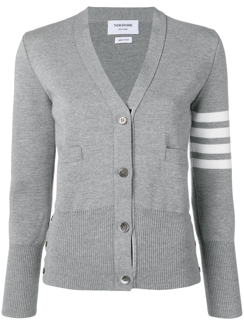Thom Browne Wool Cardigan In Gray