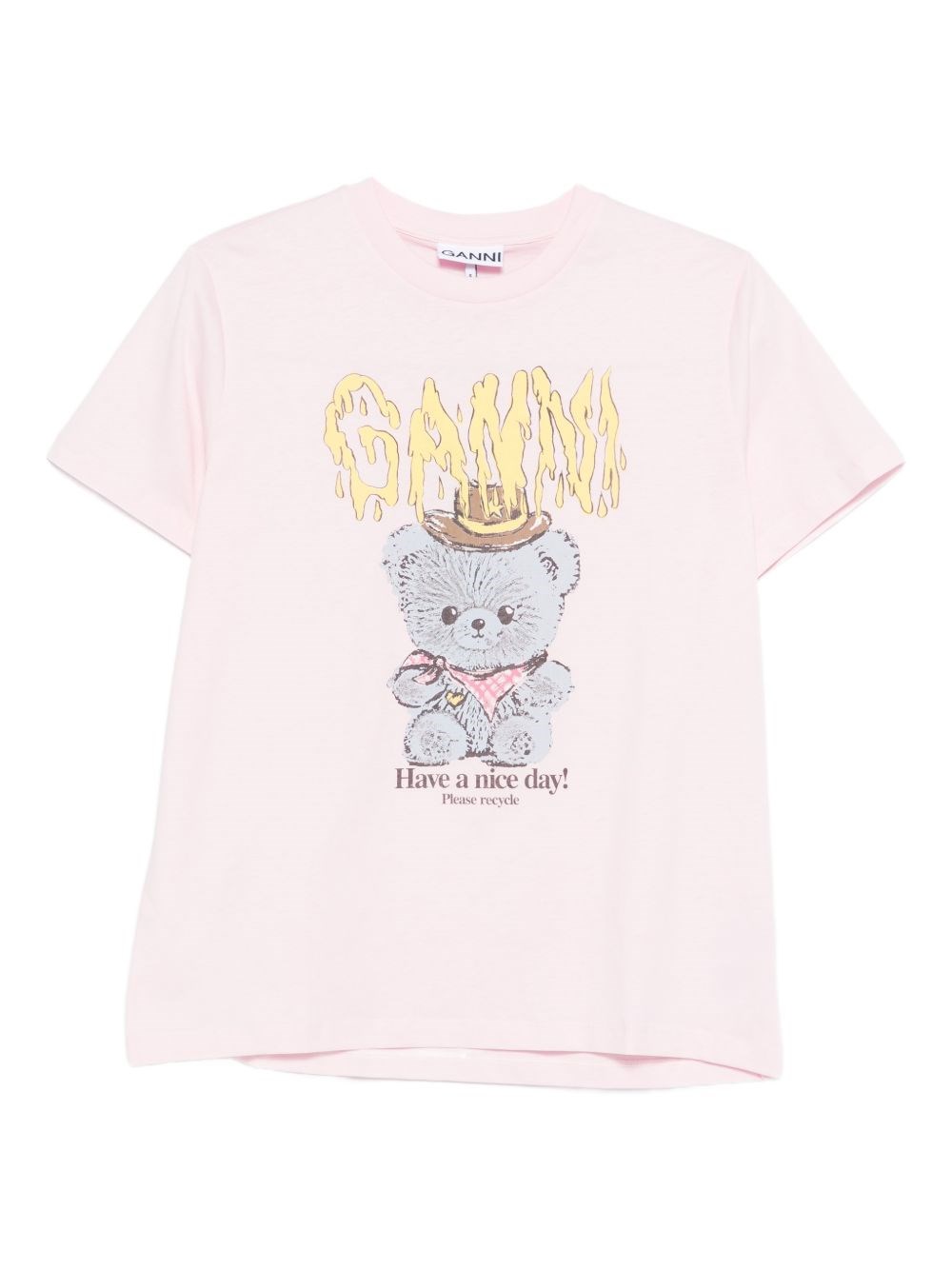GANNI Cowboy Bear Organic Cotton T-Shirt