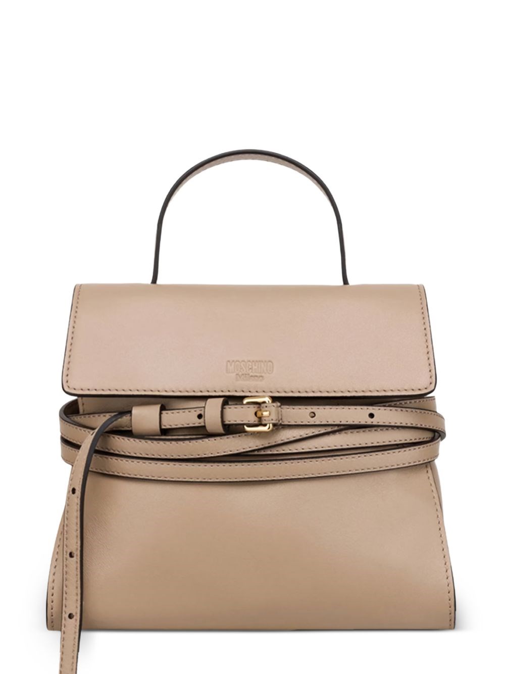 Moschino Tie Me Small Leather Handbag