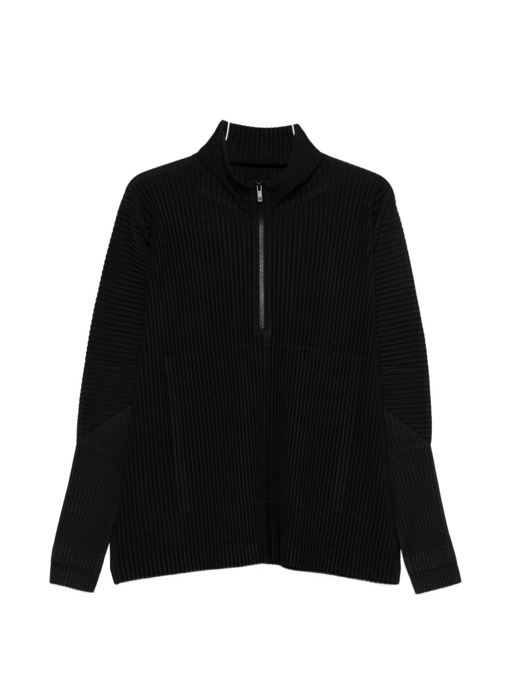 HOMME PLISSE' ISSEY MIYAKE Pleated Half-Zip Sweater