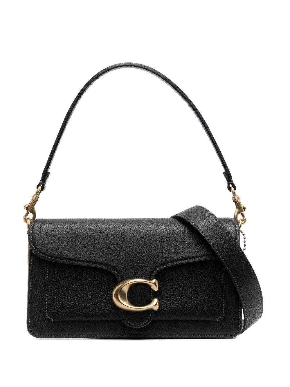 Coach Tabby 26 Leather Shoulder Bag In Black
