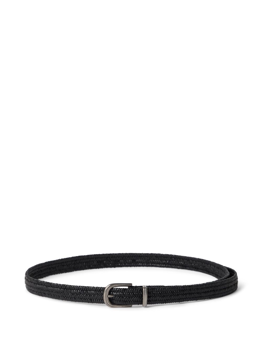 Brunello Cucinelli Leather Belt In Black