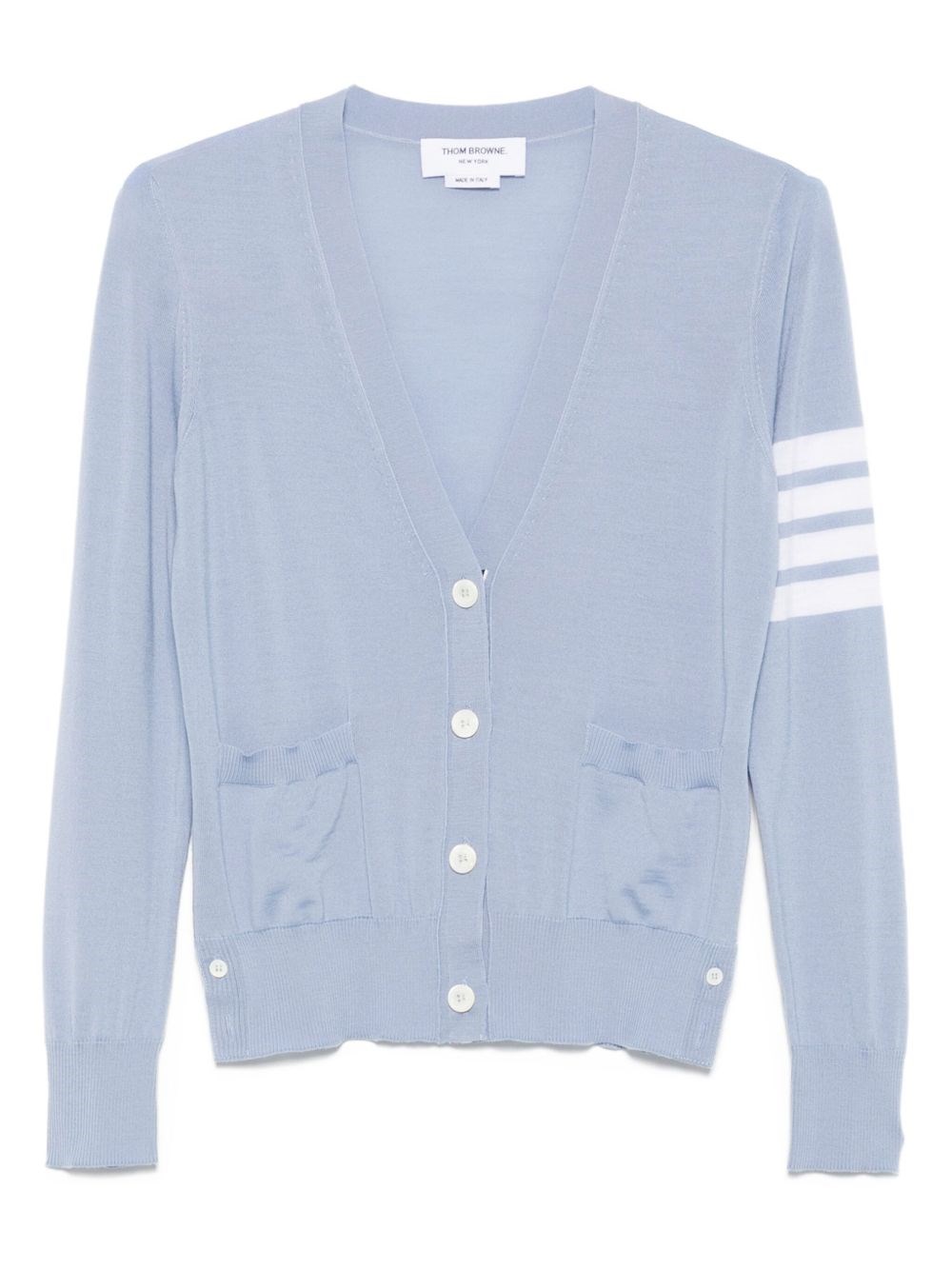 Thom Browne Wool Cardigan In Blue